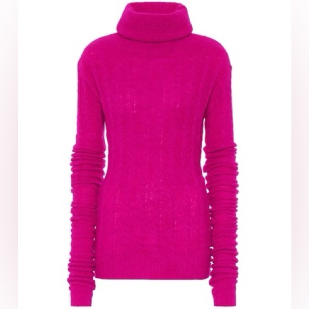 Jacquemus 'Le Maille Sofia' Sweater Turtleneck Fuchsia FR 40 US 8 NWT! $420